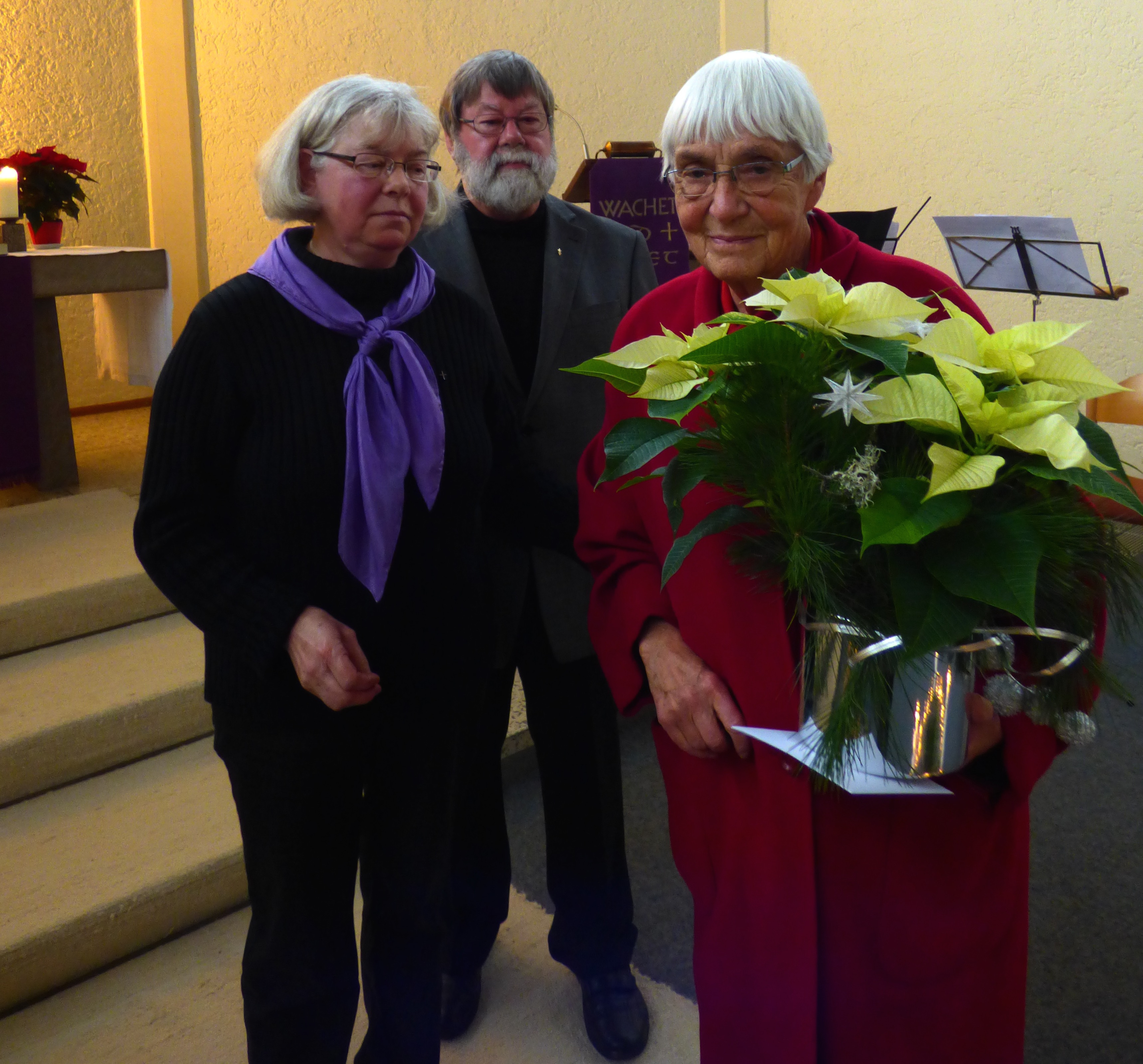 Harald und Brunhilde Gräf dankten Elfriede Jung (rechts) für ihr jahrelanges Engagement.